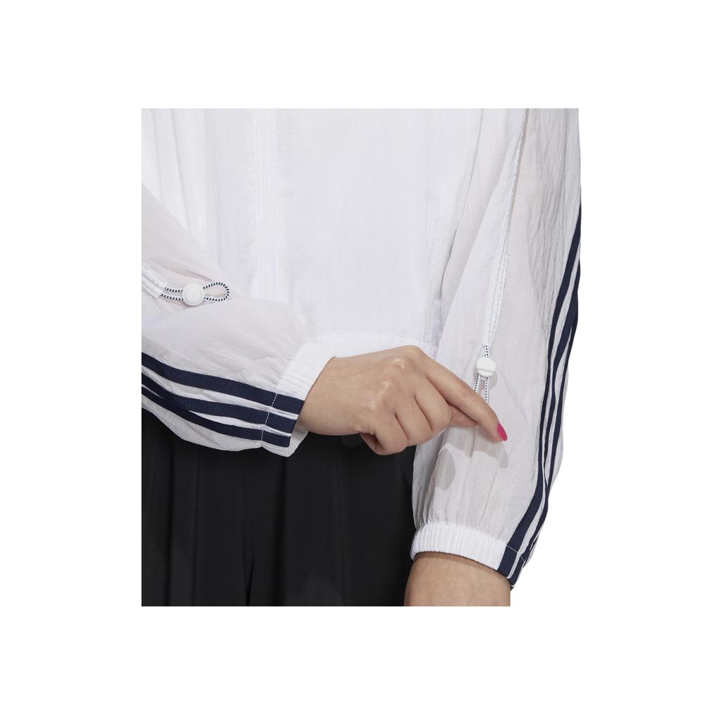 Adidas Neo Aug Wb 1 Striped Splicing Lightweight Sports Stand Collar Jacket Women Jacket White H18595