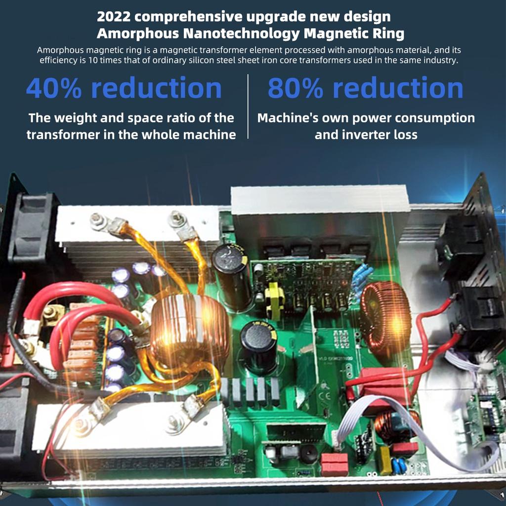 4000W/5000W/6000W/8000W LCD Display Power Inverter Voltage Transformer Power Converter Solar Inverter Pure Sine Wave Inverter