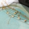 6Pcs Necklace Simple Temperament Lovely Butterfly Star Moon Popular Lady Necklace Set For Women Jewelry European And American