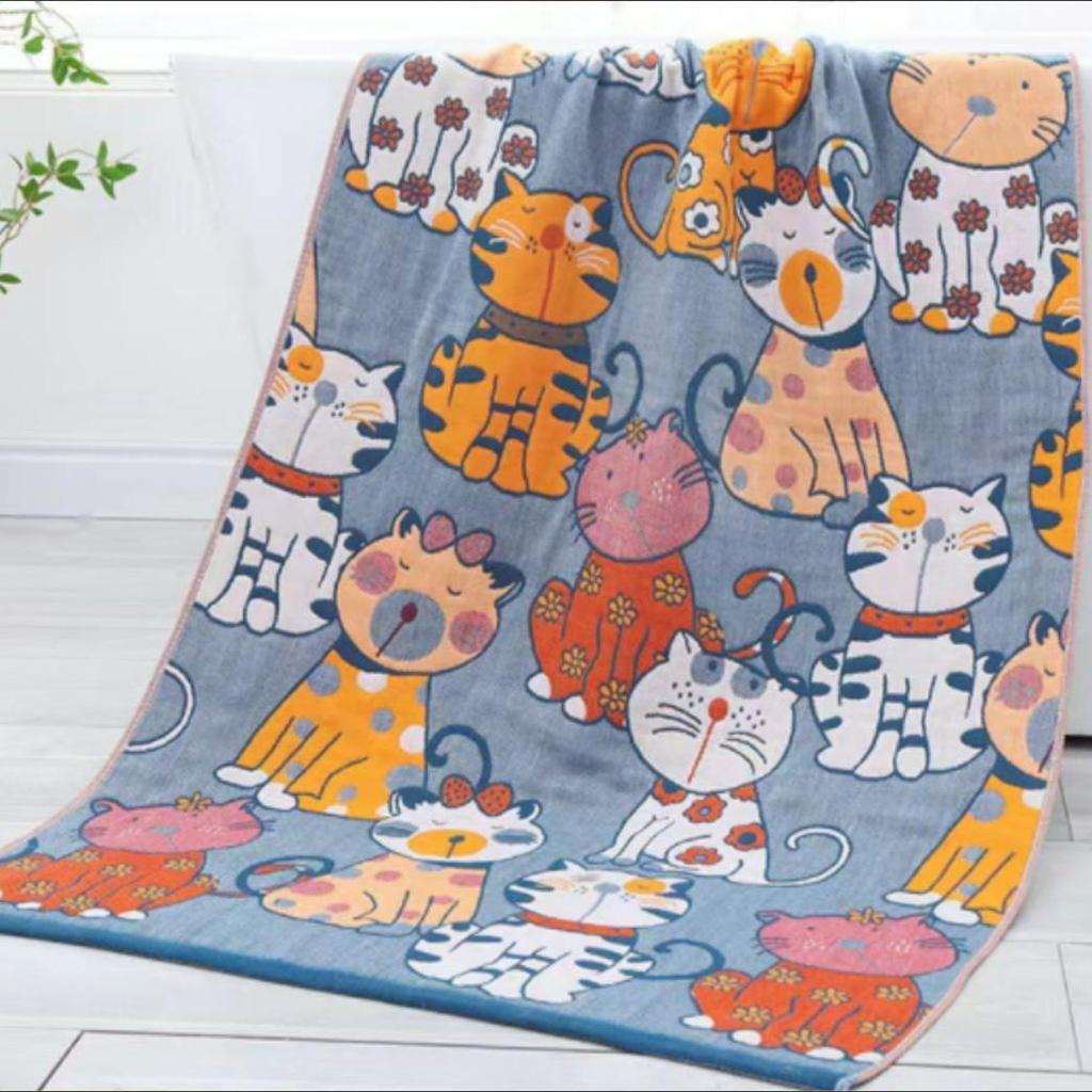 New Soft Ethnic Style Sun God Cotton Bath Towel - Skin-friendly & Absorbent