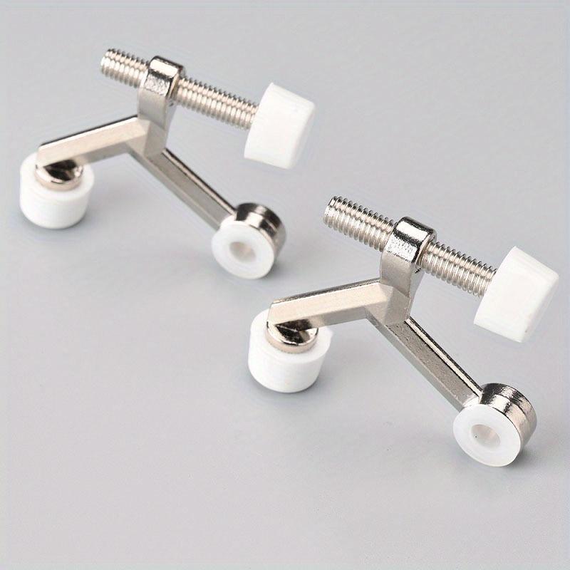 2Pcs Hinge Pin Door Stop Adjustable Hidden K-Type Thick Door Stop with Rubber Buffer Damper Door