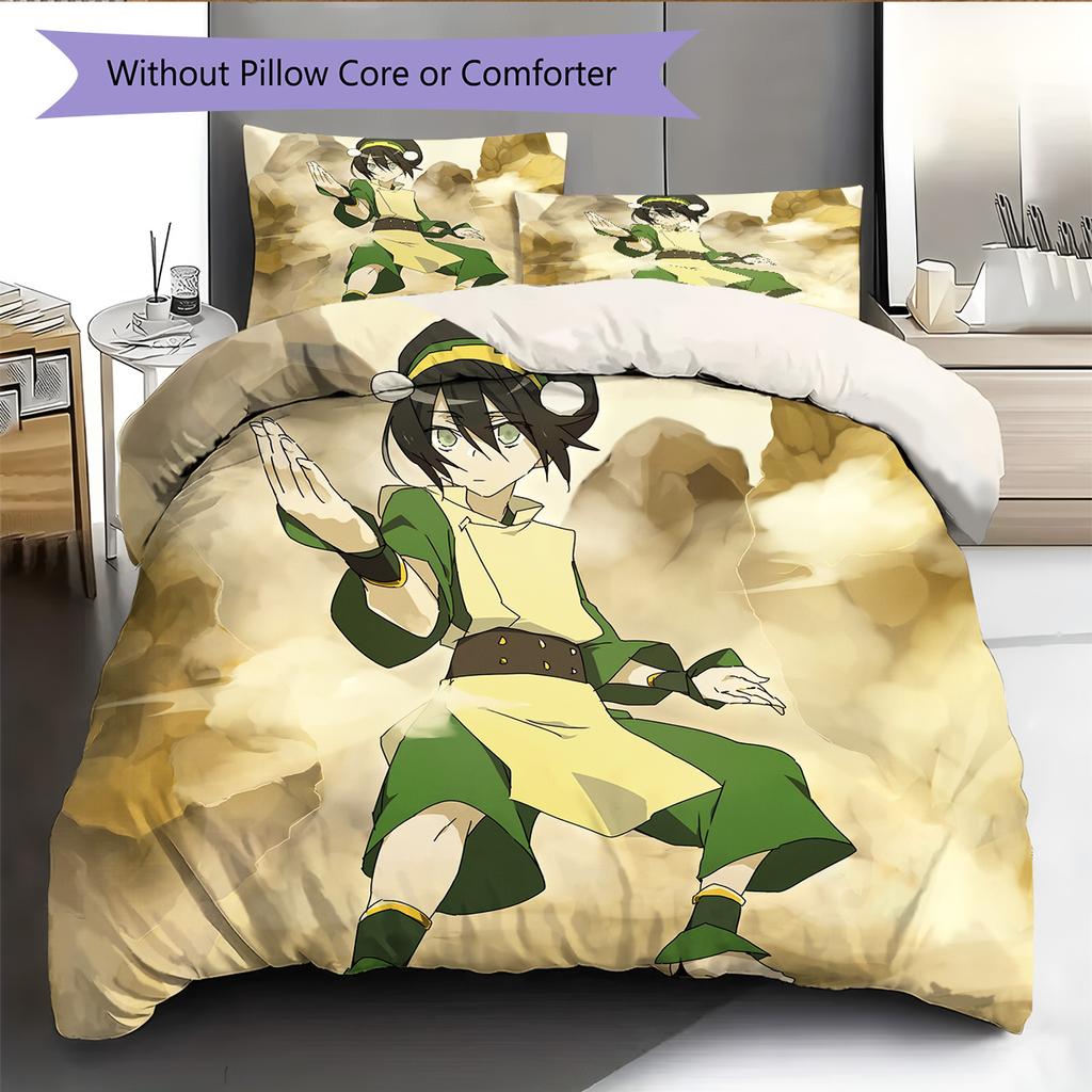 Toph Beifong  Pattern Bedding Quilt Set  Home Decoration  Gift (1 * duvet cover + 2 * pillowcase  without core)