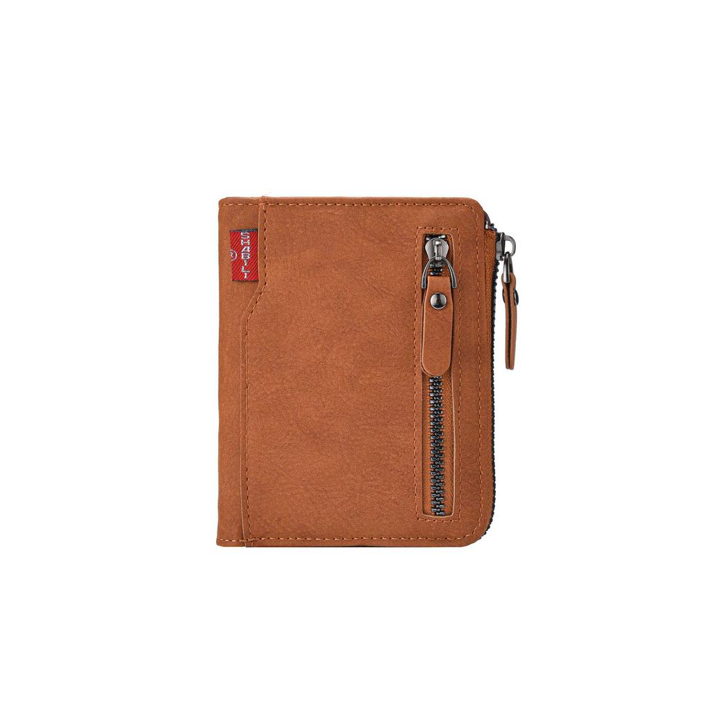 Men's Large Capacity Multifunctional Zipper Wallet with Multiple Card Slots and Coin Purse