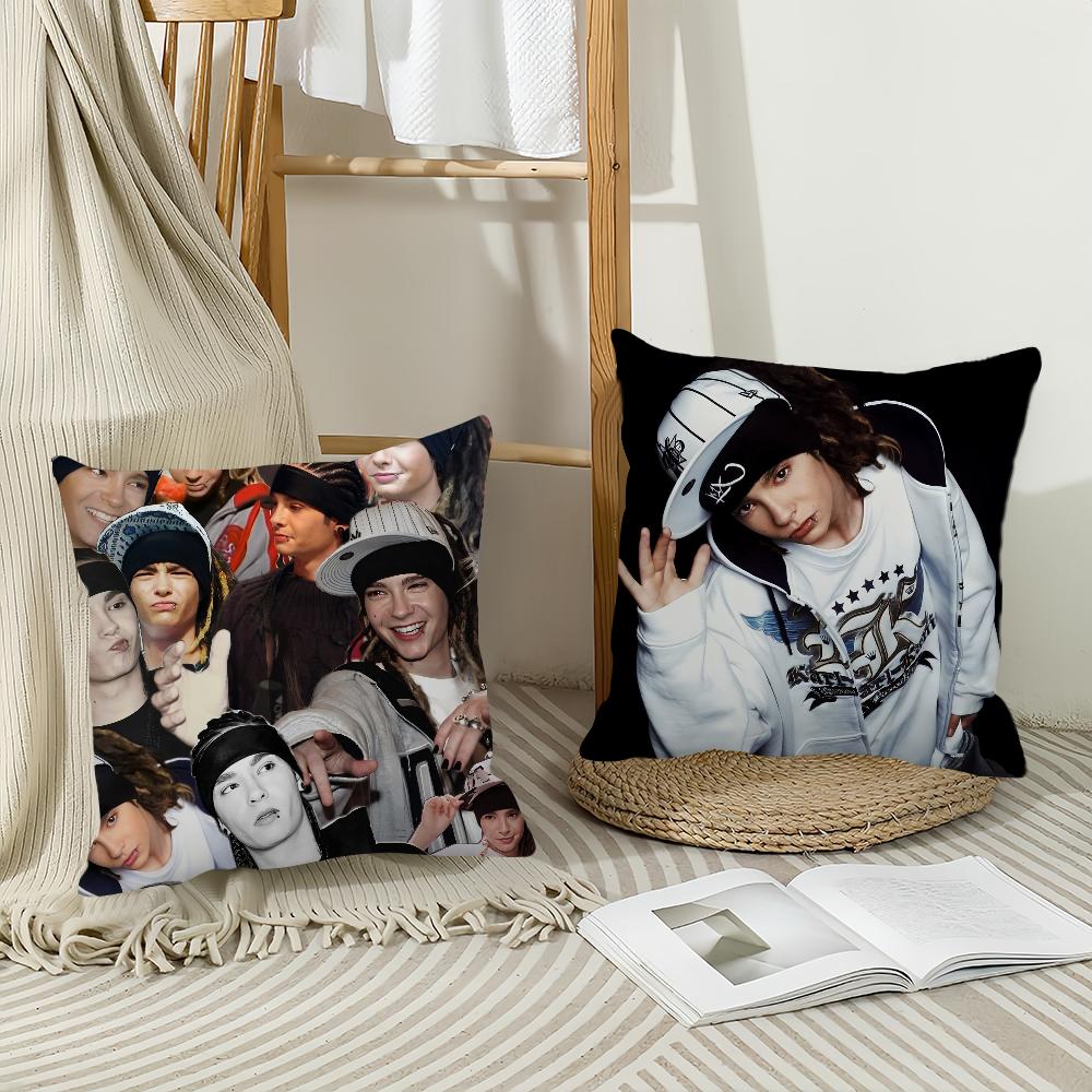 Federa Cuscino Cantante Tom Kaulitz Copricuscino Decorazione per la Casa Adatto per Camera da Letto Auto Ufficio Divano