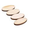 100 stuks Elliptische Natuurlijke Houten Schilfers Knutselen Voor Handgemaakte Kaart Doe-het-zelf Patroon Tag Scrapbooking Versiering Houtbewerking
