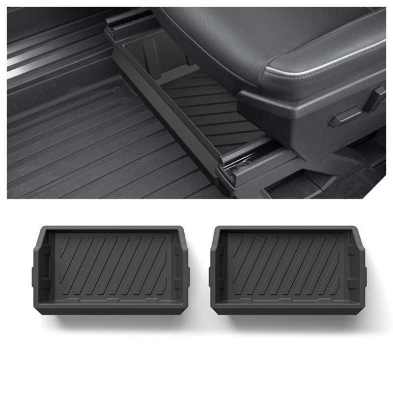 1 Pair Hide Storage Tray for 2023-2025 Under Seat Organizer Waterproof Auto Accessories Quick Installation