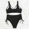 Sexy Plus Size Women Bikini Set Push Up Drawstring Swimsuit Bathing Suit Swim Lady