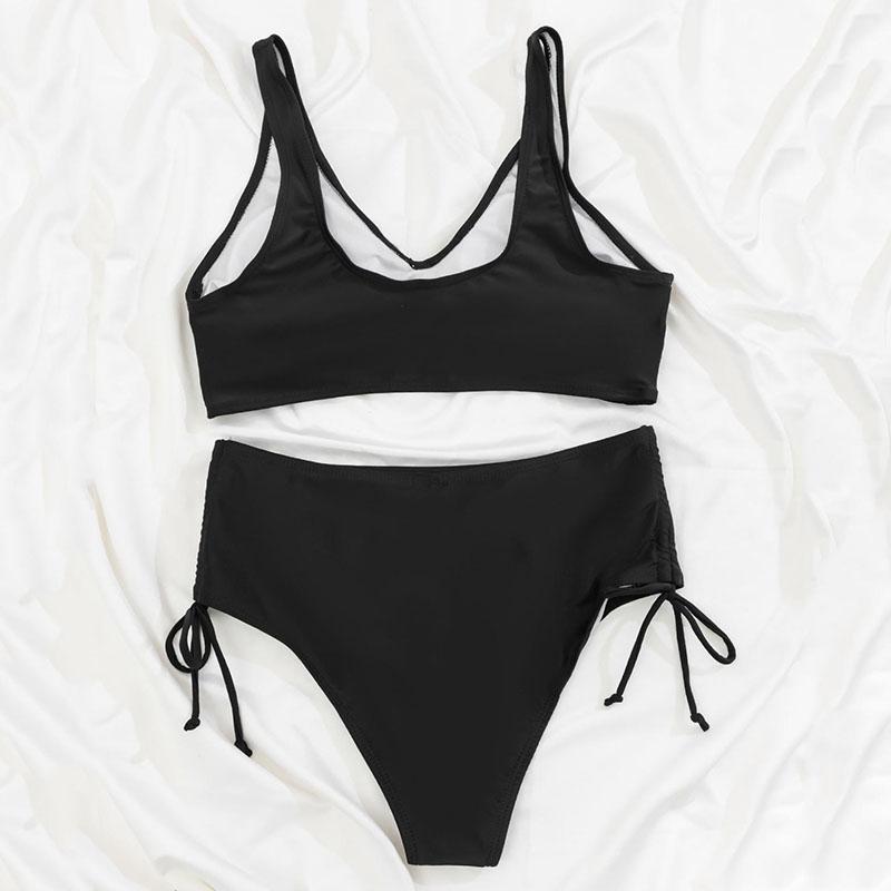 Seksikas suures suuruses naiste bikiinikomplekt, nööriga ujumistrikoo, ujumiskostüüm, naiste ujumiskostüüm