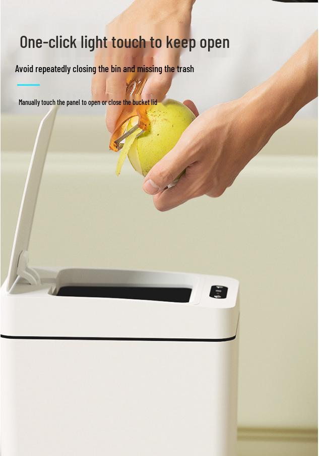 Narrow Fashion Smart Sensor Trash Can for Bathroom