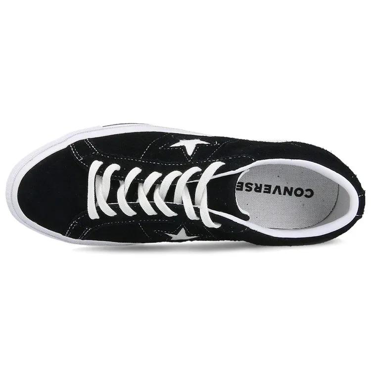 Converse One Star Low 'Black Suede' (Unisex) Black / White / White Skate Shoes 158369C