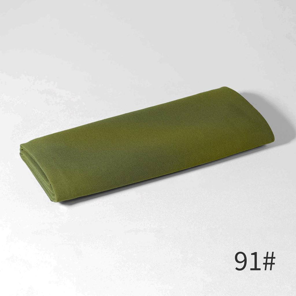 - New Monochrome Pearl Chiffon Bubble Towel Women'S Scarf Long Scarf Windproof And Sand-Proof Four-Season Scarf