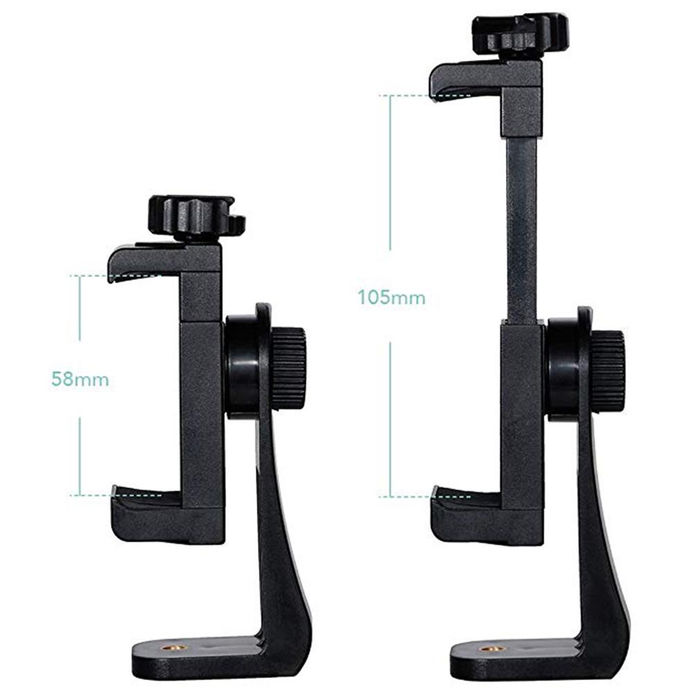Universal Smartphone Cell Phone Mount Holder Adapter for Tripods or Stands With Standard 1/4 Inch Mount Screw Can 360 Rotates
