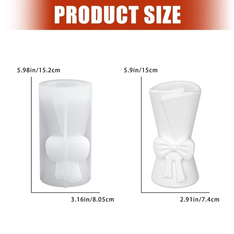 Flexible Silicone Mould for Crafting Unique Bowknot Bouquet Vases Ideal for Home Decoration and Craft Projects