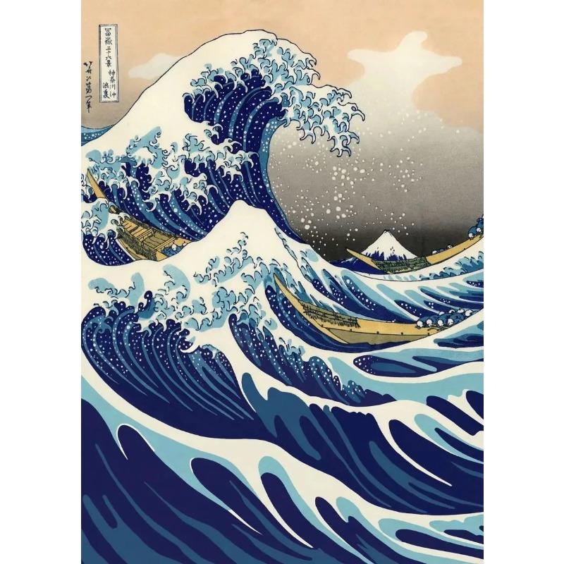 The Great Wave of Kanagawa Ukiyoe Japanese Art Vintage Poster Canvas Painting Famous Wall Pictures Living Room Home Decor