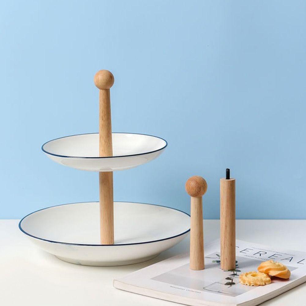 Wood Cake Plate Stand 3 Tier Desserts Holder New Tiered Tray Wedding Party