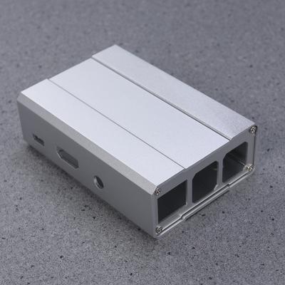 Extruded Aluminum Enclosure Cooling Flat Box Case DIY 140x133x47mm Gold