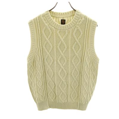 Beauty Products BATONER Knit Vest 2 Yellow Men's Used