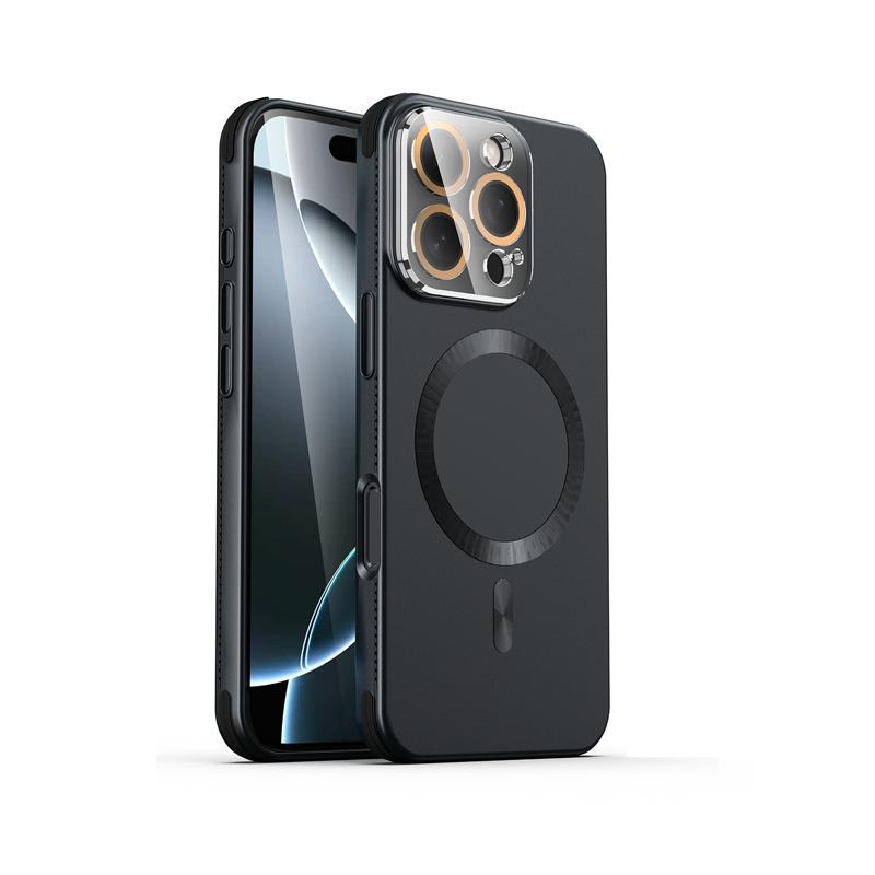For Magsafe Magnetic Wireless Charging Luxury Solid Color Plating Phone Case For iPhone 16 Pro Max 14 13 15 Pro Max Back Cover