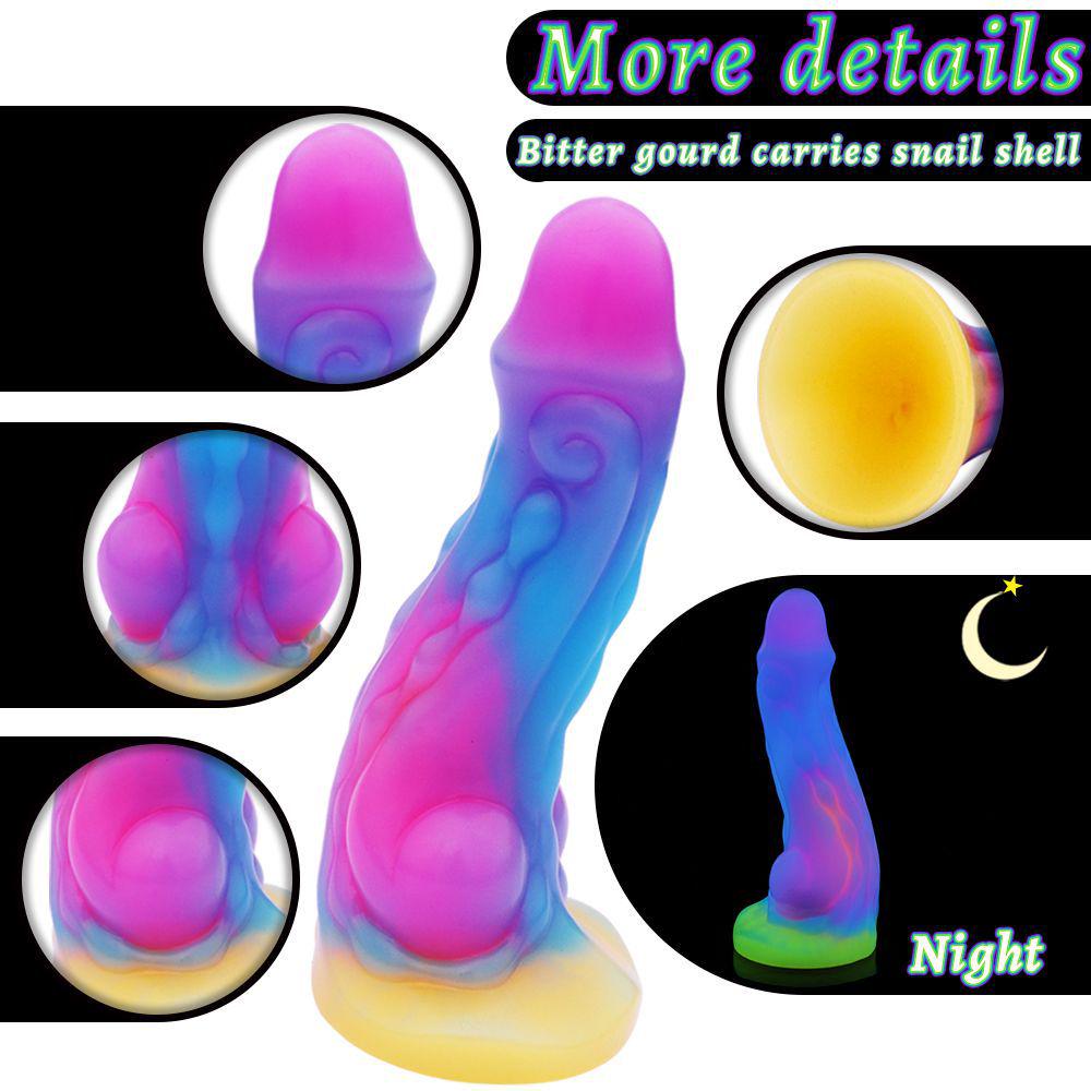 Luminous Silicone Realistic Dildo for Anal and Vagina Massage - Unisex Sex Toy