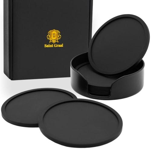 SaintGraal Stylish 3D Silicone Coasters, Heat-Resistant and Waterproof, for Glasses, Tumblers, and Cups, Perfect as a Birthday or Father's Day Gift