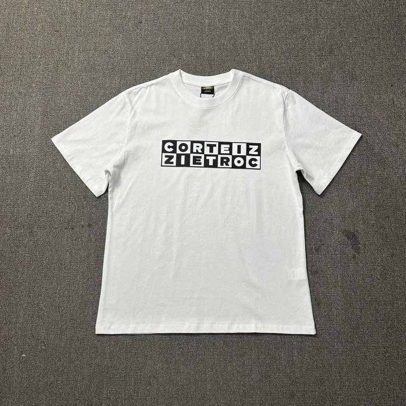 Corteiz Short Sleeve T-Shirt Mens Loose Fit Graphic Print Crew Neck Casual Streetwear Tee