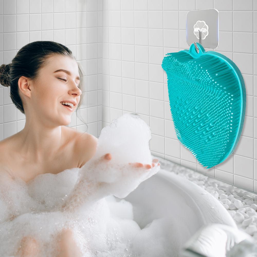 Shower Foot Scrubber Foot Massager With Non Slip Suction Cups Bend free Foot Cleaner Mat for Foot Care Massage Clean