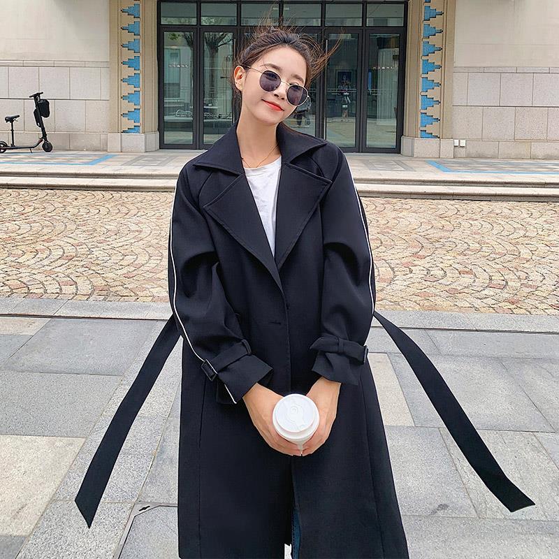 

Женская ветровка, женская весна и осень, новое художественное ретро-пальто средней длины XL