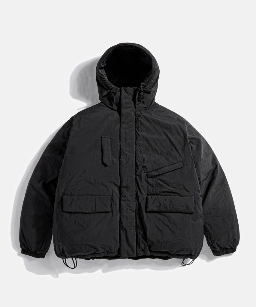 Espionage Dyer Hooded Down Parka Black