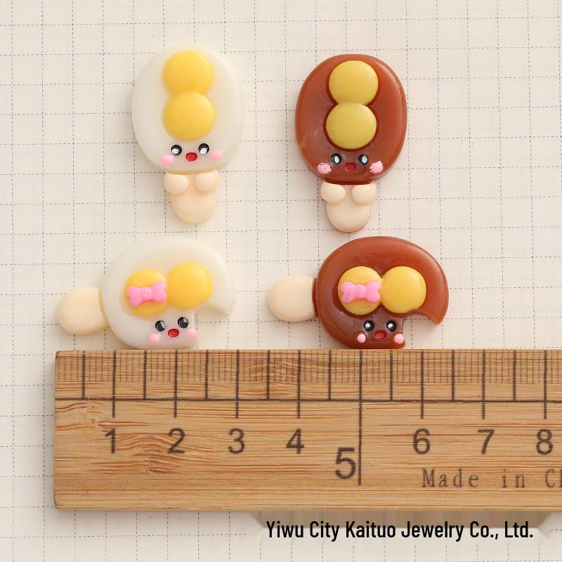 DIY Double Yolk Popsicle Simulation Food Toy - Resin Accessories for Hair Clips, Phone Cases, Water Cups, and Crocs Decor.