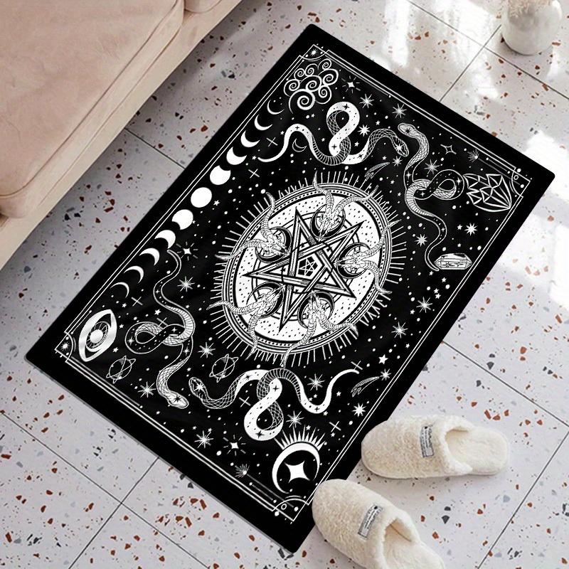 Grams Per Flat Crystal Velvet Home Outdoor Carpet Gothic Snake Moon Star Pattern Door Mat Rug Living Room Bedroom Play Kitchen Bathroom