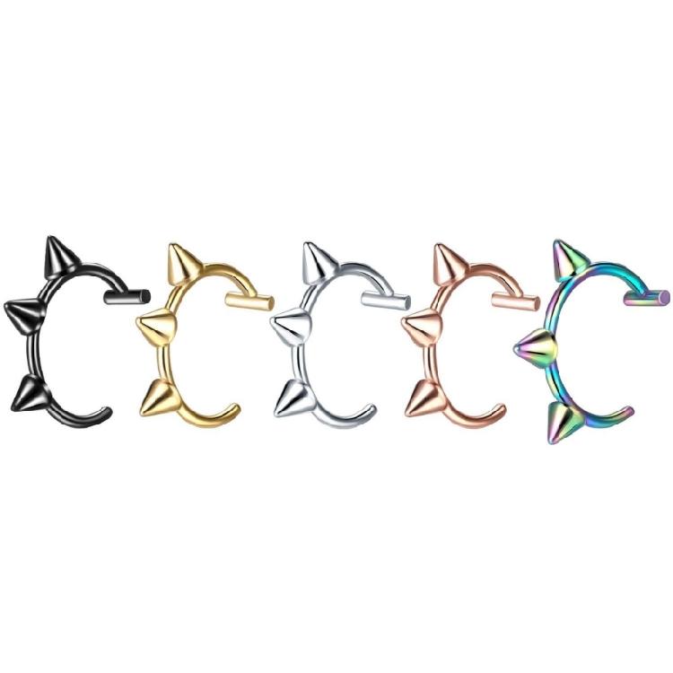 Lip Rings Nose Rings Septum Piercing Clip on Mouth Non Piercing Punk Cuff Hoop