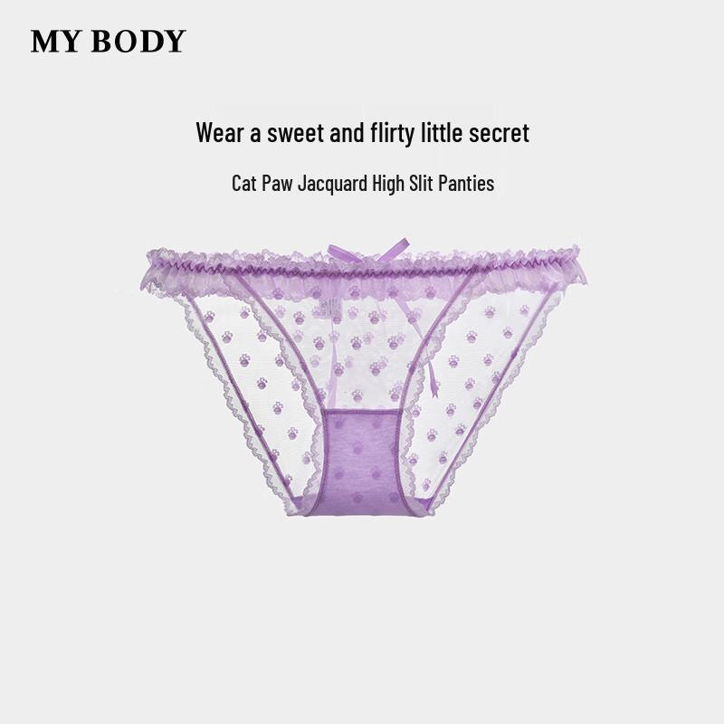 mybody Women's Lace Cat Claw Jacquard Briefs