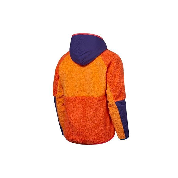 Nike Half-Zip Fleece Gespleißter Colorblock Hoodie Herren Tops Orange BV3767-886
