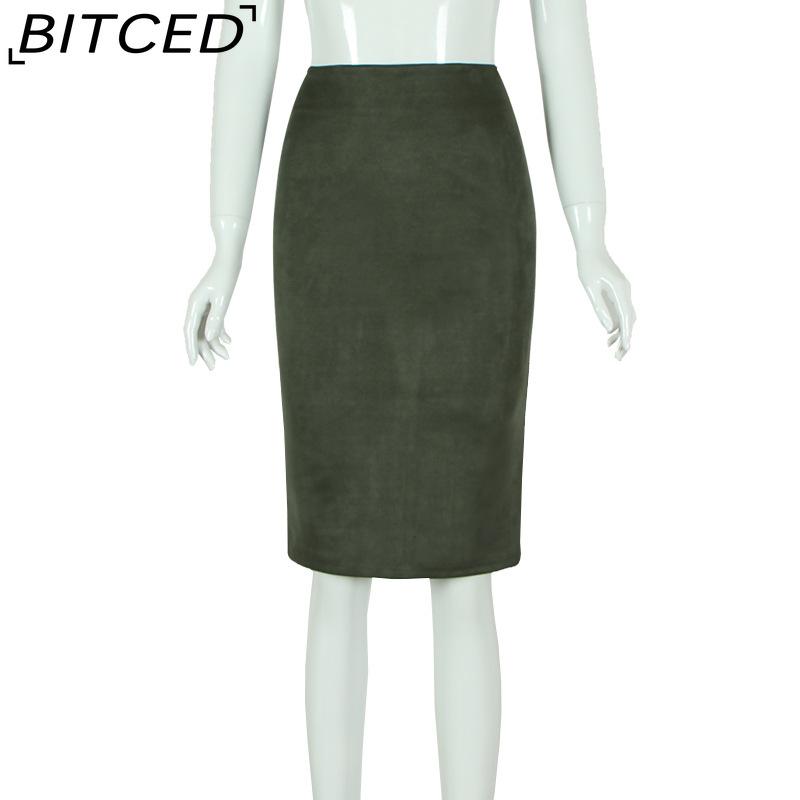BITCED Women's Fashion Casual Solid Color Print Summer Spring Skirt