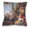 Artistic oil painting pattern throw pillow cover with short plush print living room sofa decoration cushion cover pillow covers