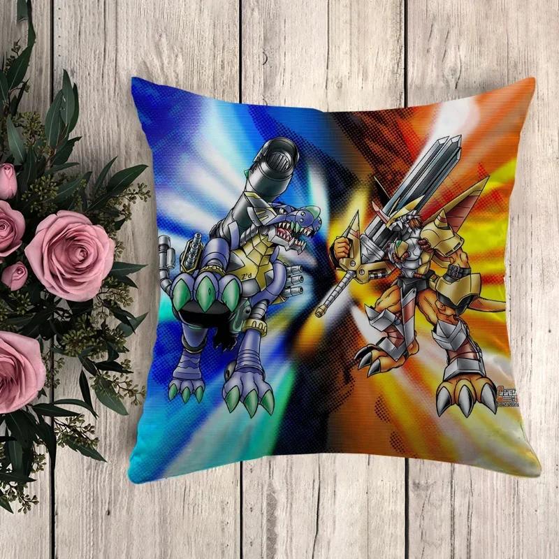 Pillow Digimon Decorative Pillowcase Decor Cushion Cover Luxury Throw Pillows Sofa Cushions Car Decoration Pilow Cases
