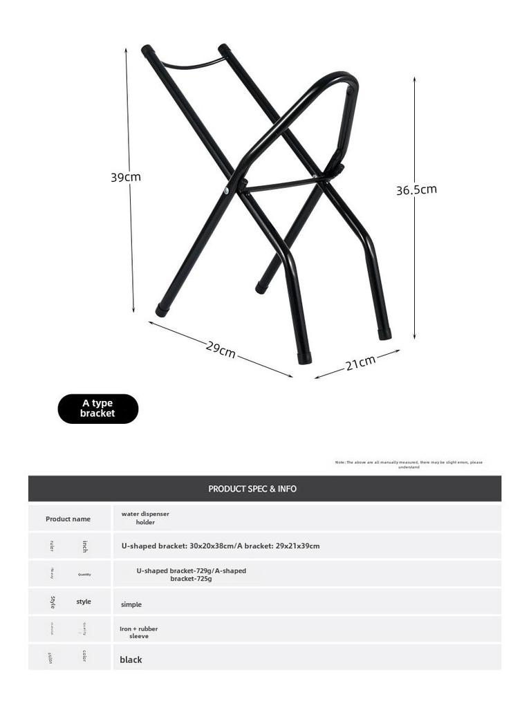 Sturdy Folding Water Bucket Rack with Dispenser for Inverted Drinking Water