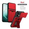 For OPPO A6 Pro A6X Case multi-layer structure, shockproof cover with bracket, card slot, lens protection