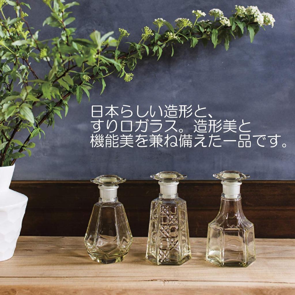 Soy Sauce Dispenser: Hirota Glass 972-G Original Grinding Soy Sauce Dispenser, H10.7cm, 100ml, 440390, Made in Japan
