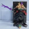 Anime One Piece Figure Three Knife Flow Battle Stance Zoro 2 Head Action Statue Model Doll PVC Collection Toy Boy Gift
