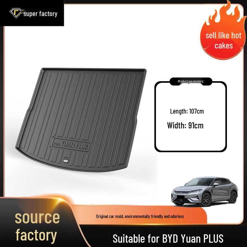 Waterproof & Wear-Resistant Trunk Mat for BYD Yuan PLUS/UP