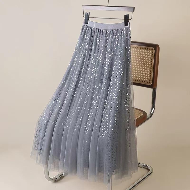 

Женские однотонные повседневные юбки с принтом на лето и весну Size: One Size серый