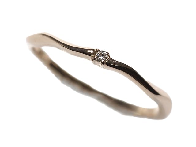K10PG Diamond Floret Japanese Size 15 [Candy] 0.01ct Ring,