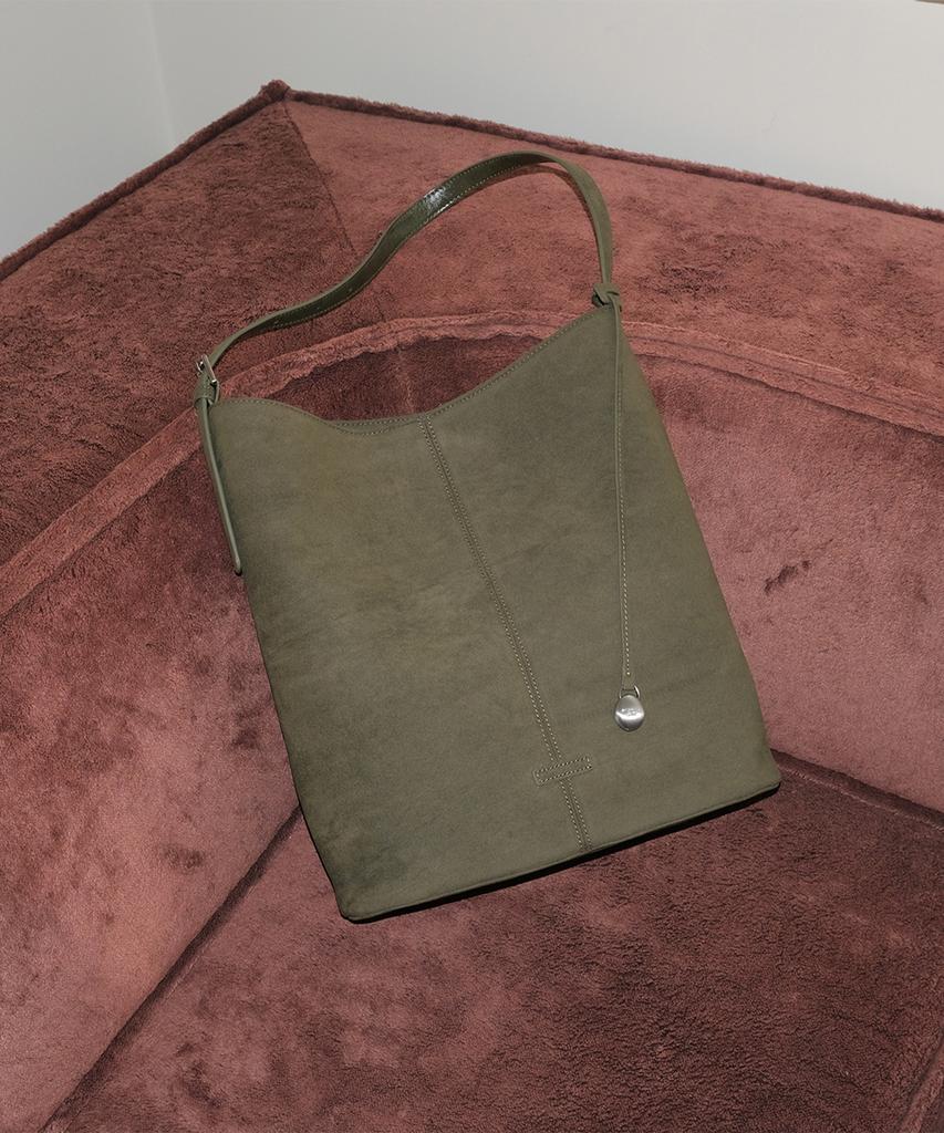 Somewherebutter Suede Benta Shoulder Bag - Vintage Olive