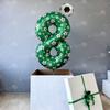 Football print number balloon set 0-9 mini football aluminum film balloons for birthday parties, anniversaries, event decoration