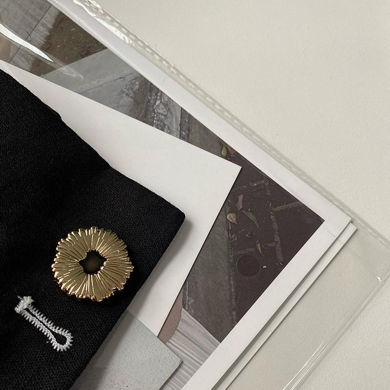 Yisen ESSTUDIO ретро металлическая пряжка черное шерстяное пальто в горошек 1# Gold Buckle 18mm