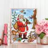Diamantová malba 5D Santa Claus Full Square Diamantové vyšívání Zimní sada Mozaika Jelen vyšívání Vánoční dekorace