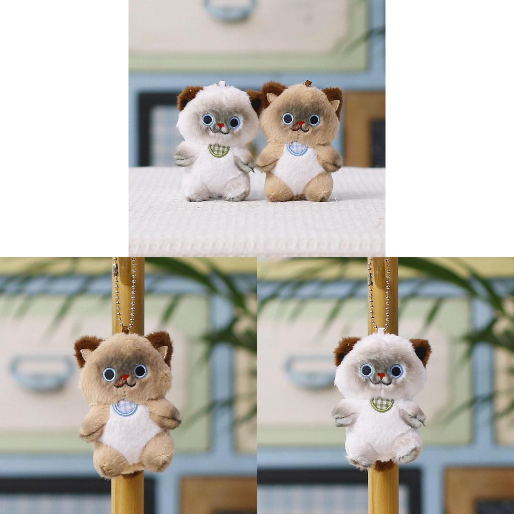 Plush Cat Keychain With Pp Cotton Filling For Kids And Adults