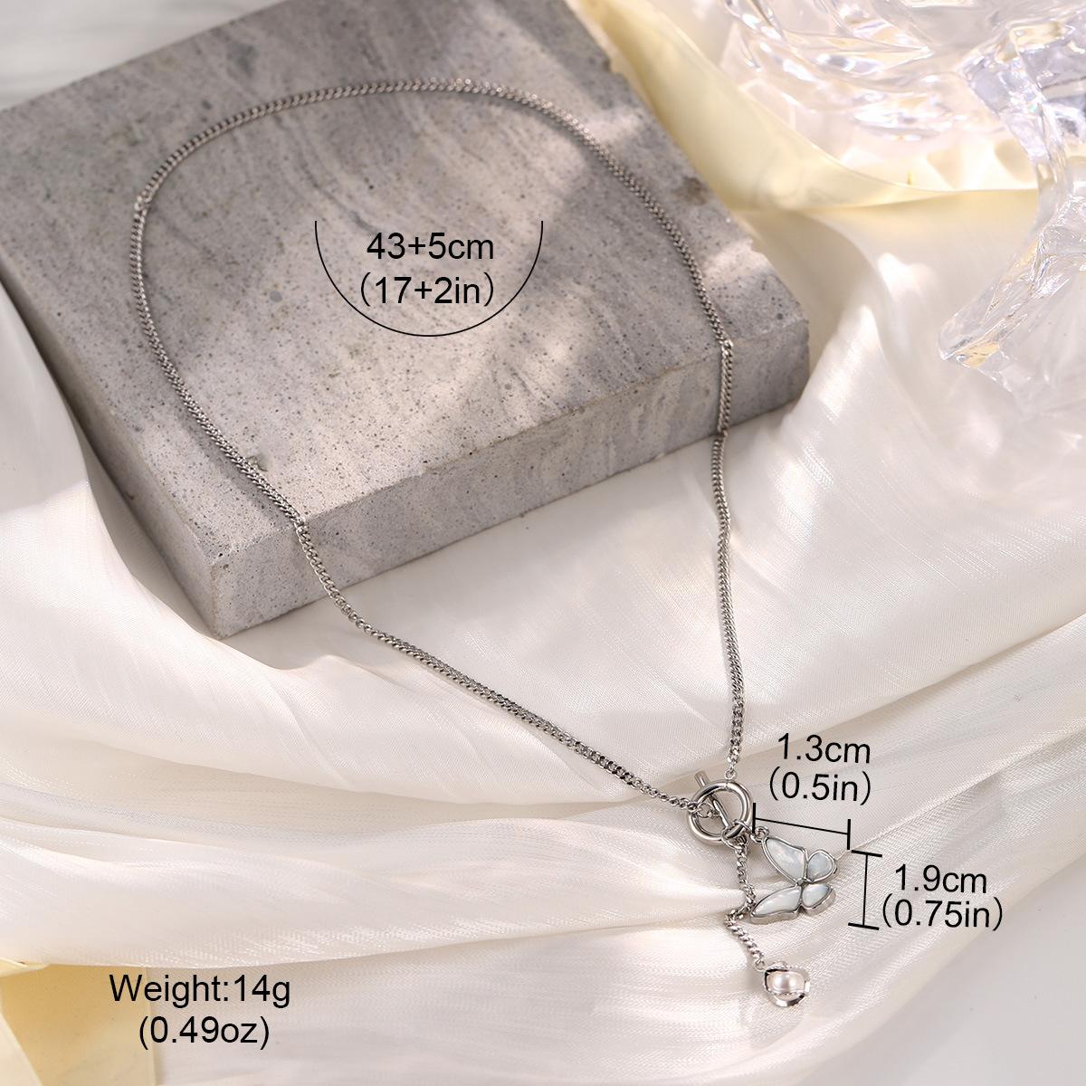 

Versatile bow necklace niche butterfly ins premium collarbone chain temperament simple fashion trend necklace clothing