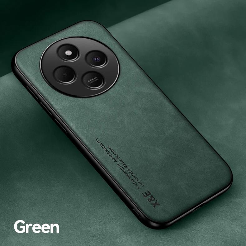 Shockproof Case for Xiaomi Redmi 14C 4G Protective Cover Built-in Magnetic Suction Car Holder Coque Funda Capa